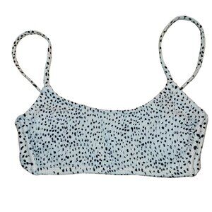 Target Xhilaration Women's Size Small Dalmatian Smocked Bandeau Bikini Swim Top